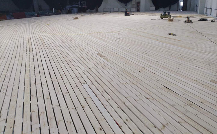 室內(nèi)籃球木地板施工