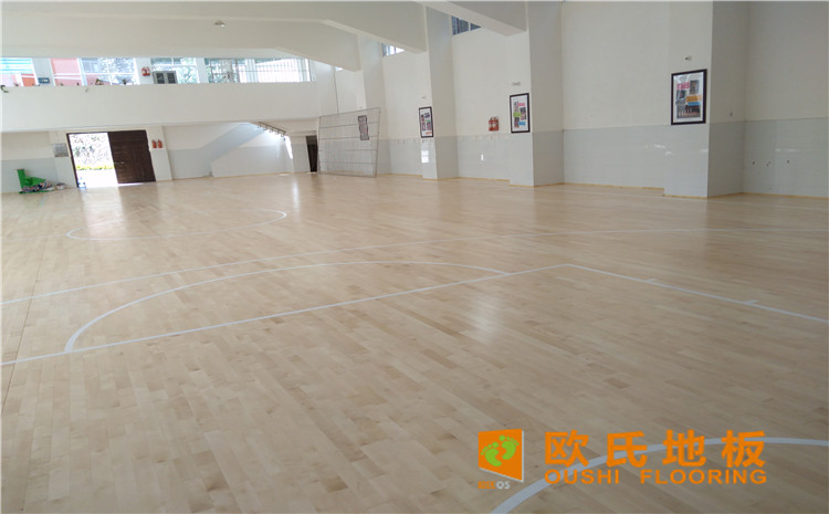 云南省紅河州個(gè)舊市綠春小學(xué)體育館木地板案例-歐氏運(yùn)動(dòng)木地板