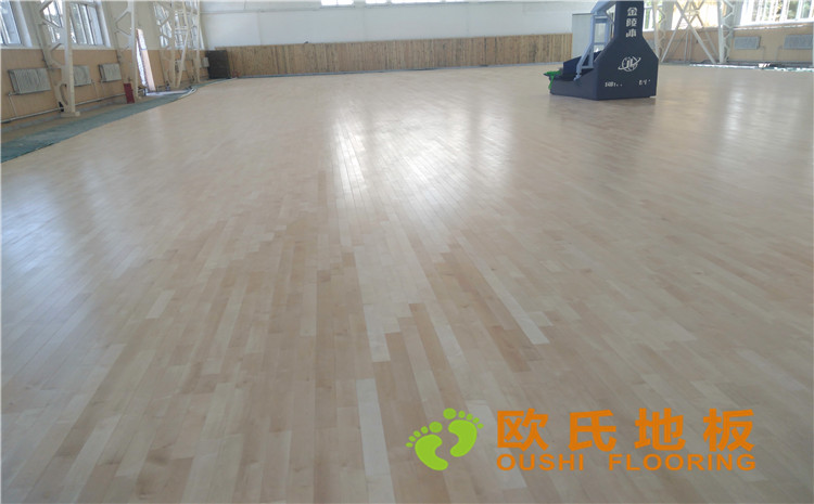 內(nèi)蒙古呼和浩特賽罕區(qū)師范大學(xué)體育學(xué)院訓(xùn)練館運動木地板案例-歐氏運動木地板