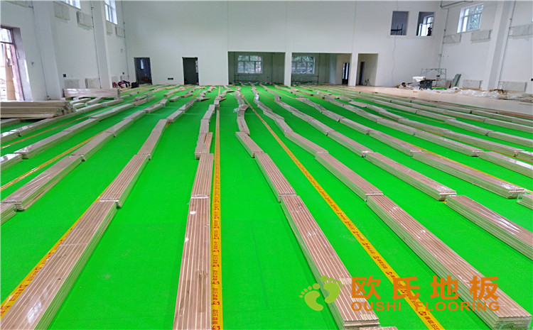 佳木斯市同江消防隊籃球館木地板案例-歐氏運(yùn)動木地板