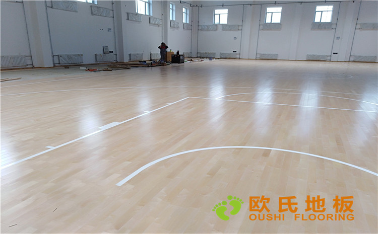 佳木斯市同江消防隊籃球館木地板案例-歐氏運(yùn)動木地板