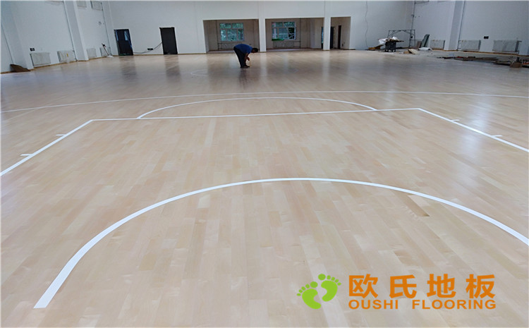 佳木斯市同江消防隊籃球館木地板案例-歐氏運(yùn)動木地板